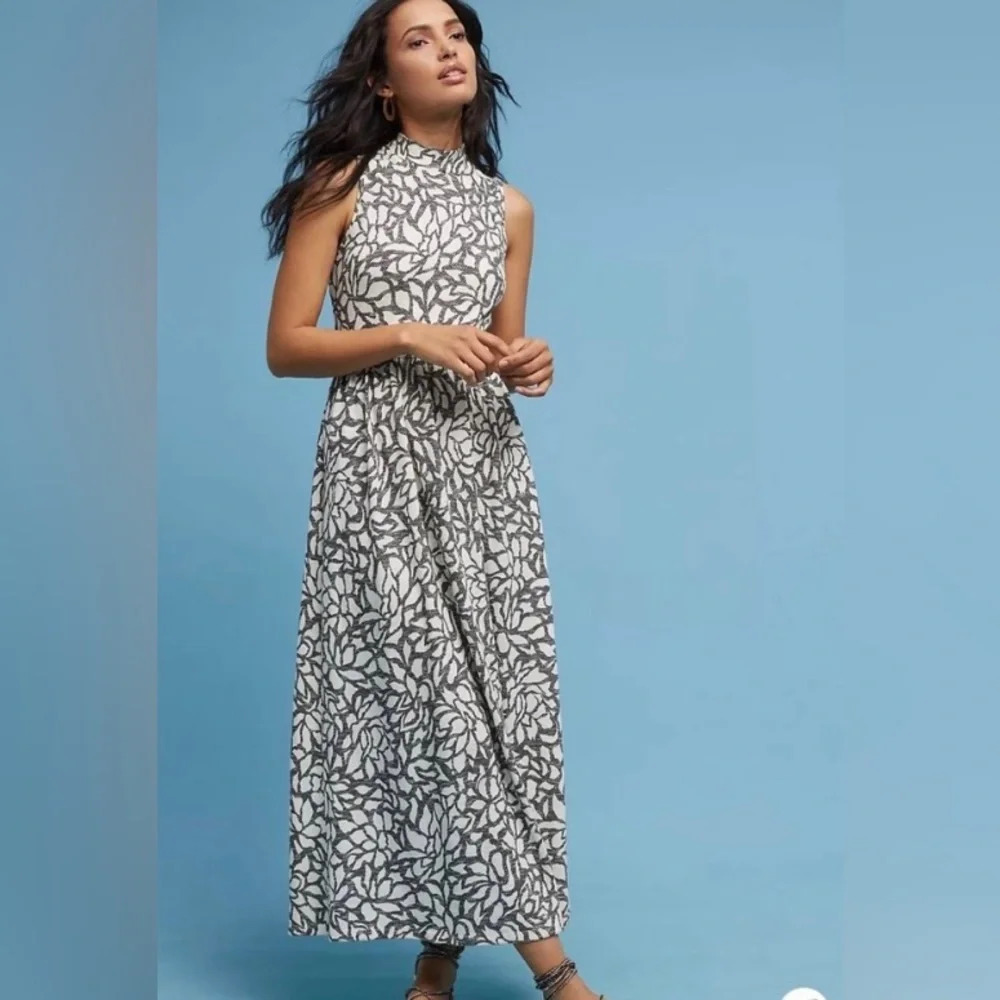 Sunday in Brooklyn Black and White Maxi Dress